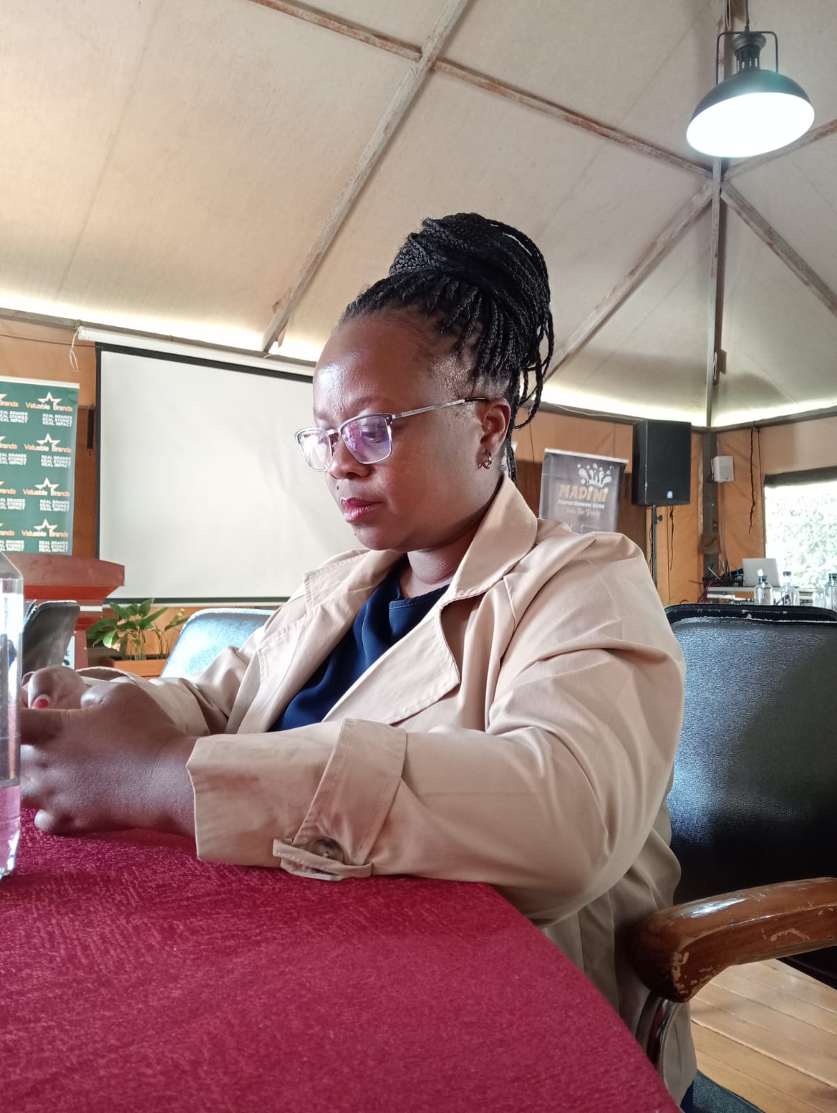 Side profile image of Annabell seated