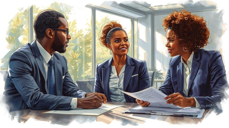 professionals in consulting office